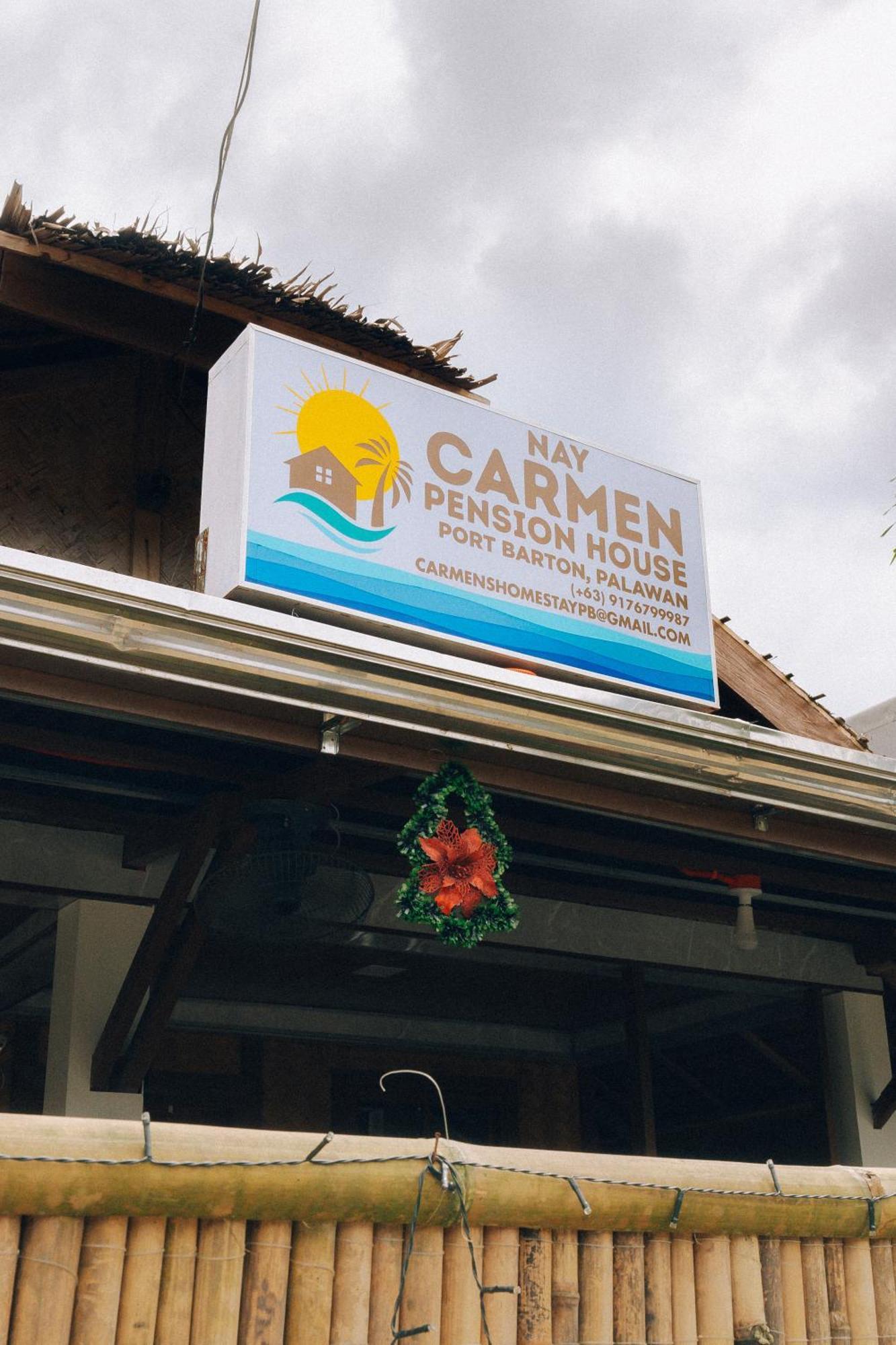 Nay Carmen Pension House Port Barton Itaytay Ngoại thất bức ảnh
